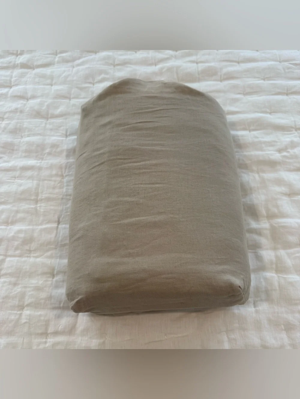 New Quince European Linen Duvet Cover Set King/CalKing MSRP 214 Toffee